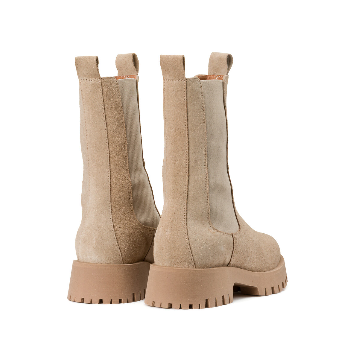 Boots cuir semi-montantes Ridle beige, JONAK
