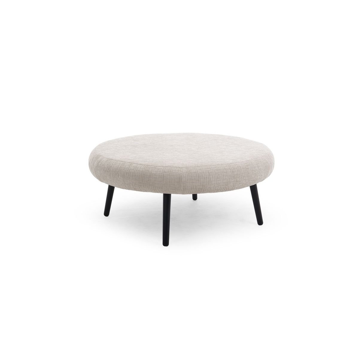 Pouf tissu texturé, EDEN beige, BOBOCHIC