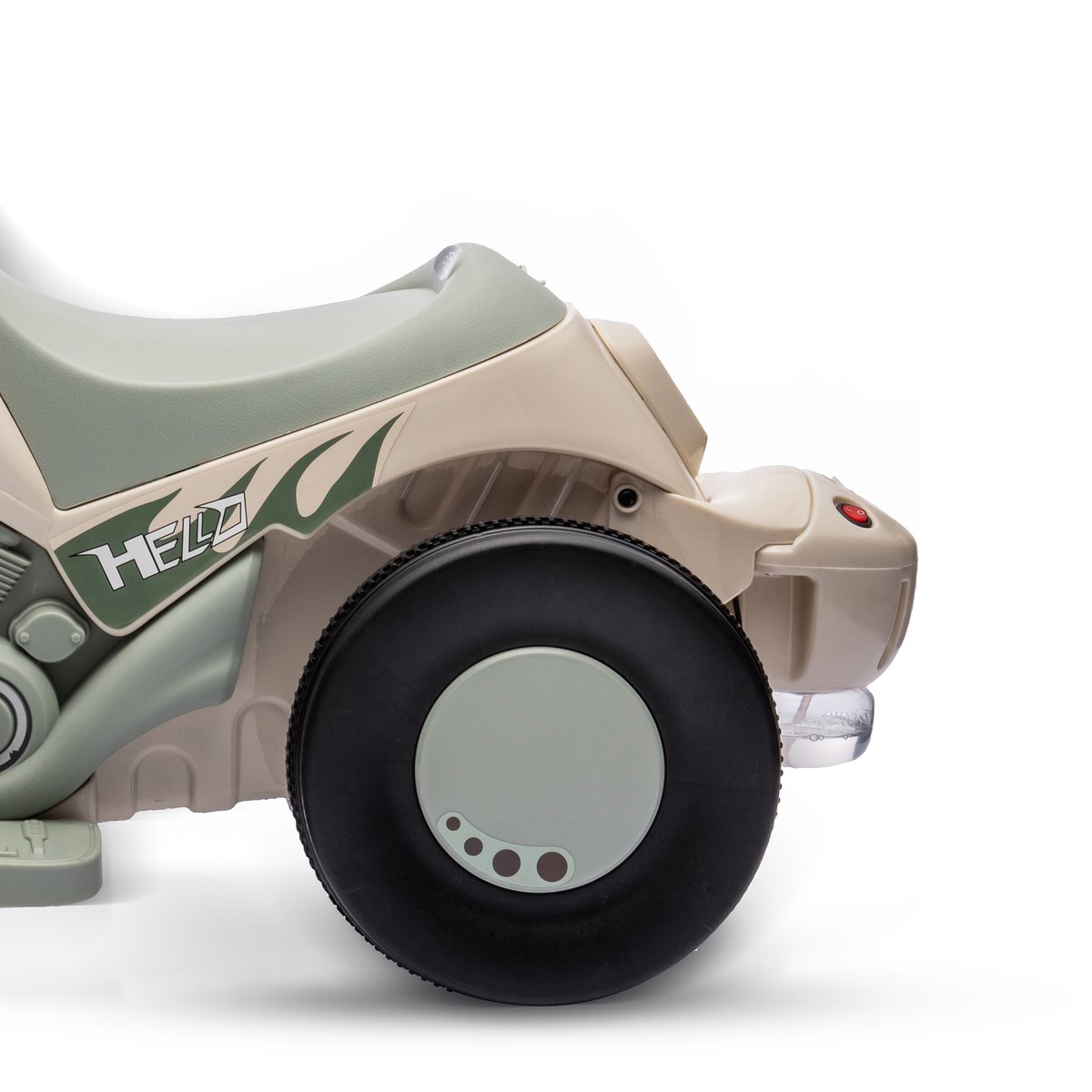Moto électrique à conducteur assis PP Blanc crème, vert clair, noir, AIYAPLAY