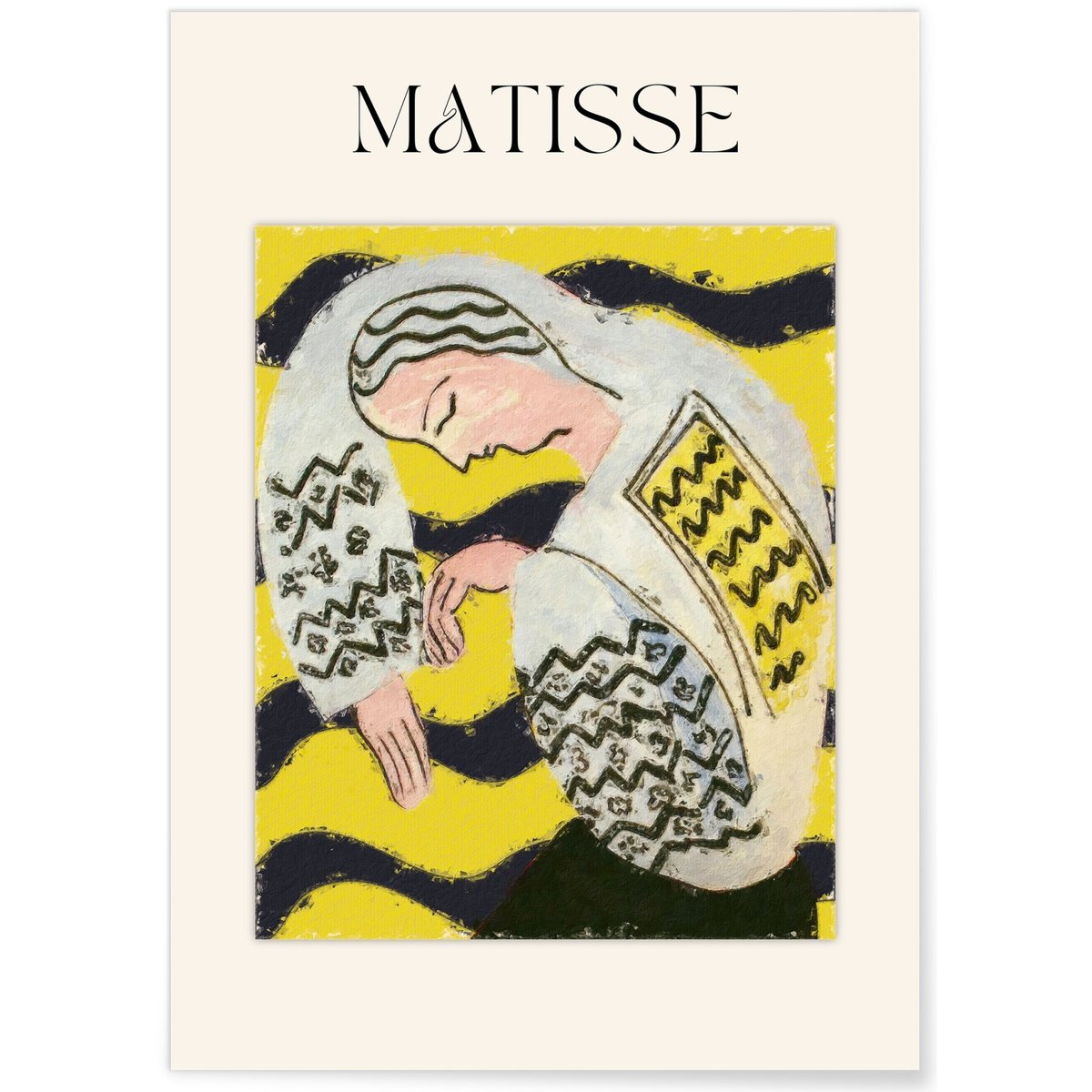 Poster Matisse - Femme endormie blanc, L'AFFICHERIE