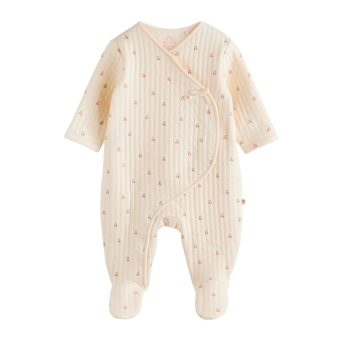 Grenouillère matelassée bébé, lot de 2 rose/crème, NEXT
