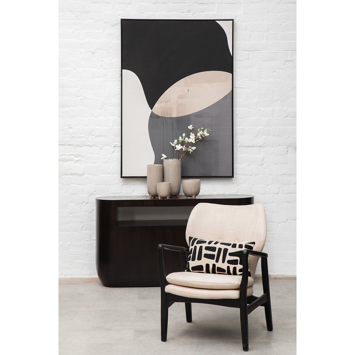 143 x 103cm Monochrome Abstract Wall Art multi-coloured, FIFTY FIVE SOUTH