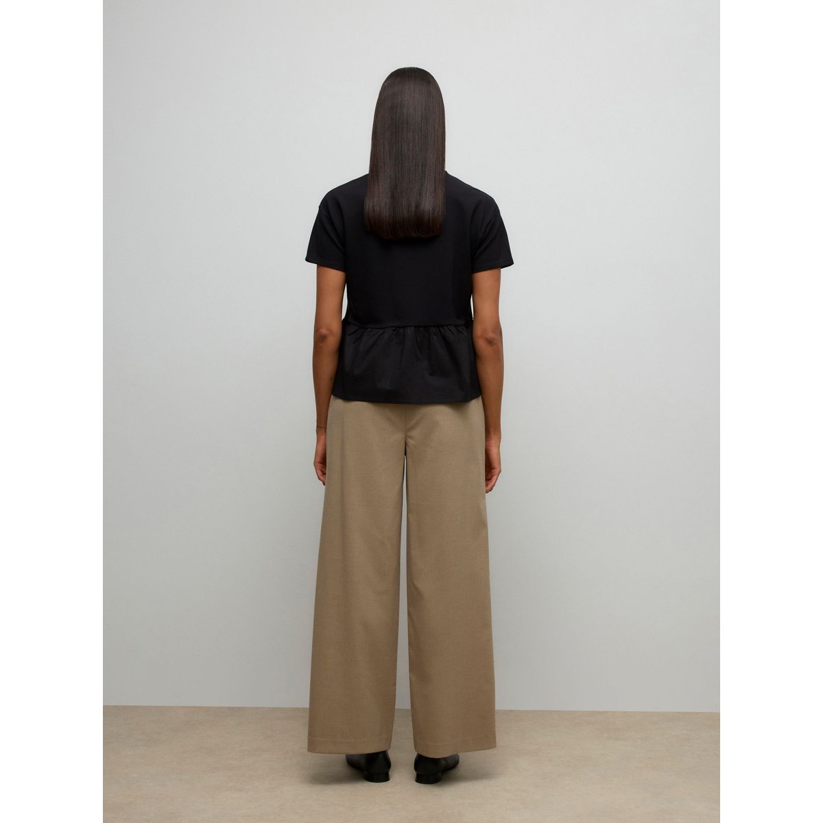 Top Peplum black 1, VERO MODA