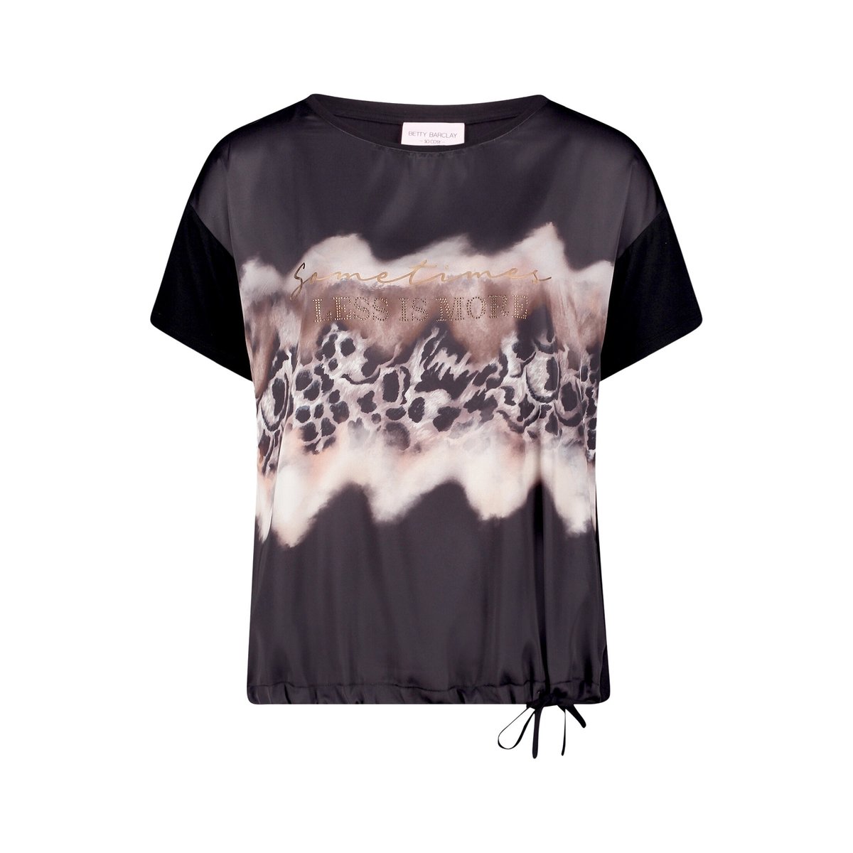 T-shirt façon blouse à impression patch black/brown, BETTY BARCLAY
