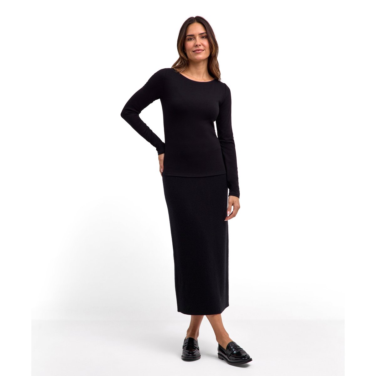 T-shirt manches longues Viscose noir, FALKE