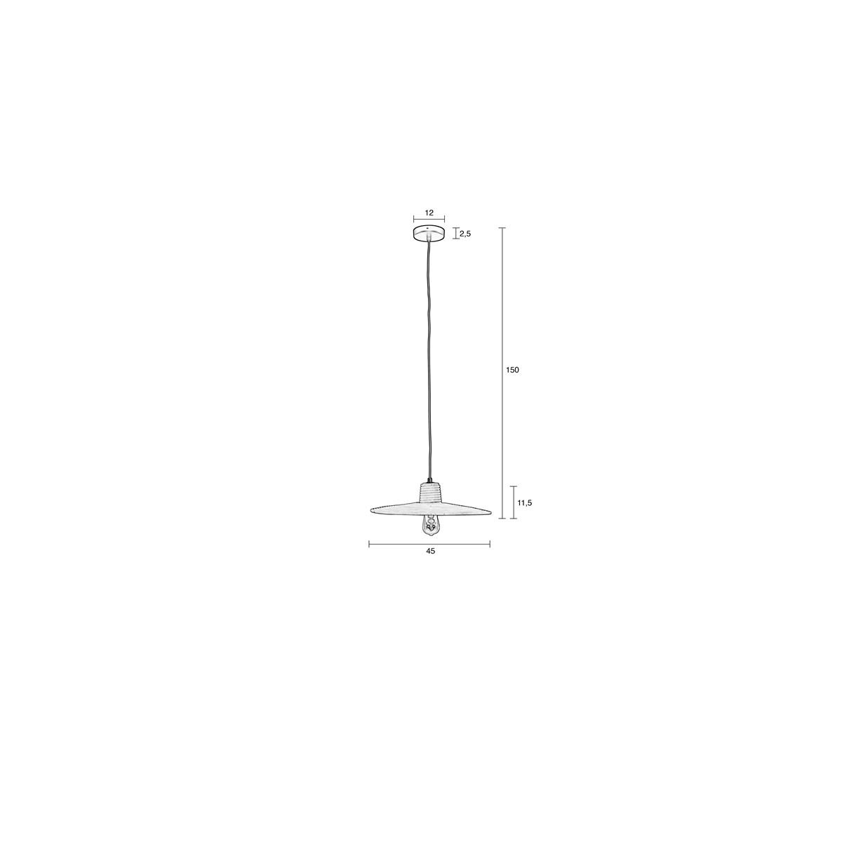 Suspension en rotin ethnique, D.45, BALANCE noir, ZUIVER