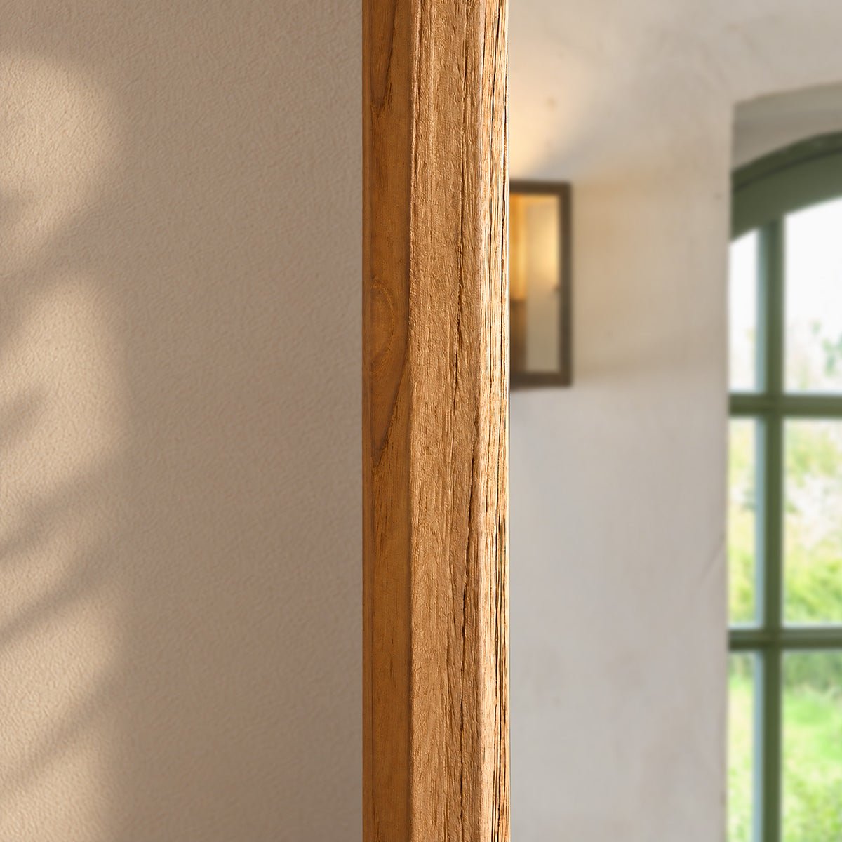 Miroir en teck massif rectangulaire L70 x H80 VELDE naturel, BERAH GETAH