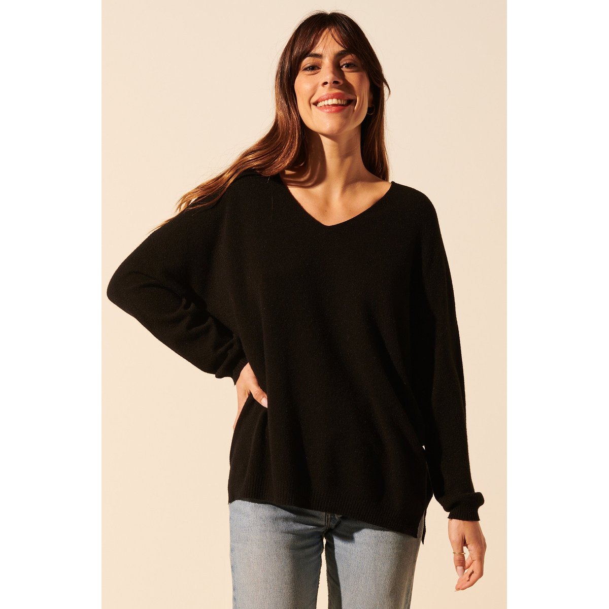 Pull manches longues GREGORIO noir, BENOA