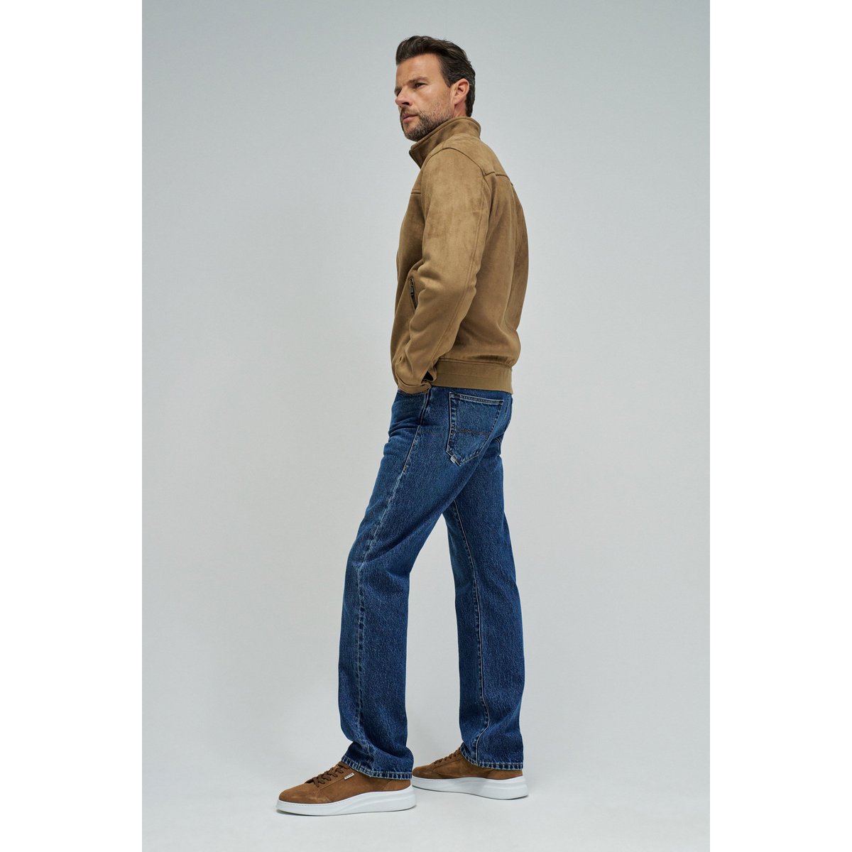 BLOUSON BOMBER EFFET SUEDE marron, SALSA JEANS