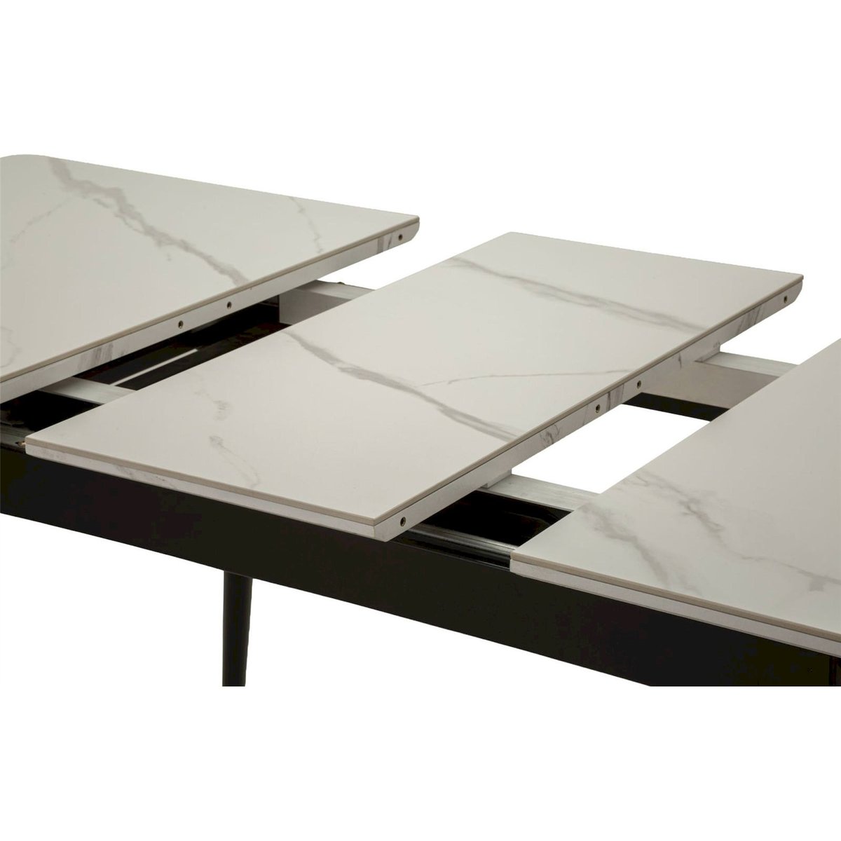 Table à manger extensible céramique MODERN noir et blanc, RECOLLECTION