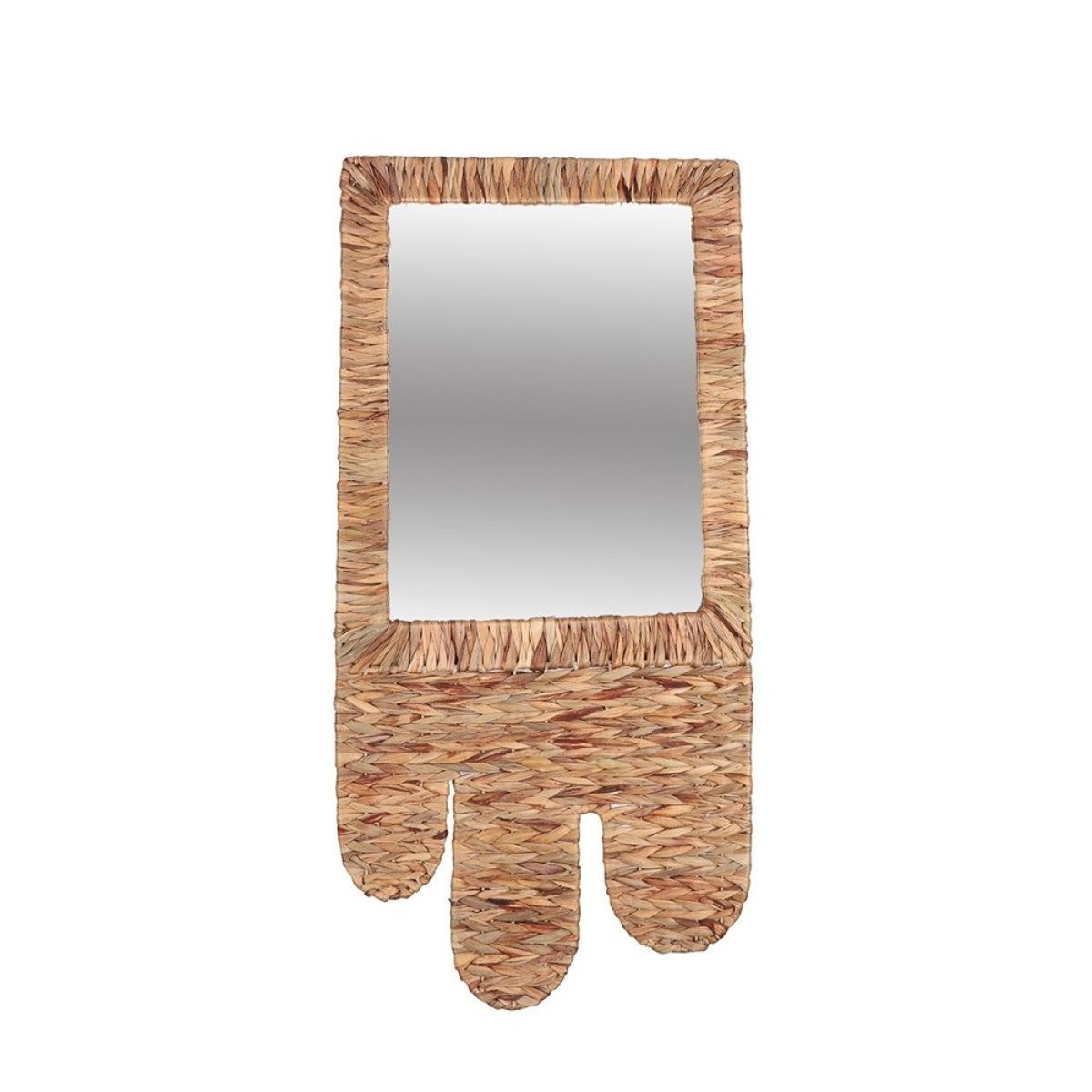 Miroir boho jacinthe d'eau grand modèle beige, DECORATIE