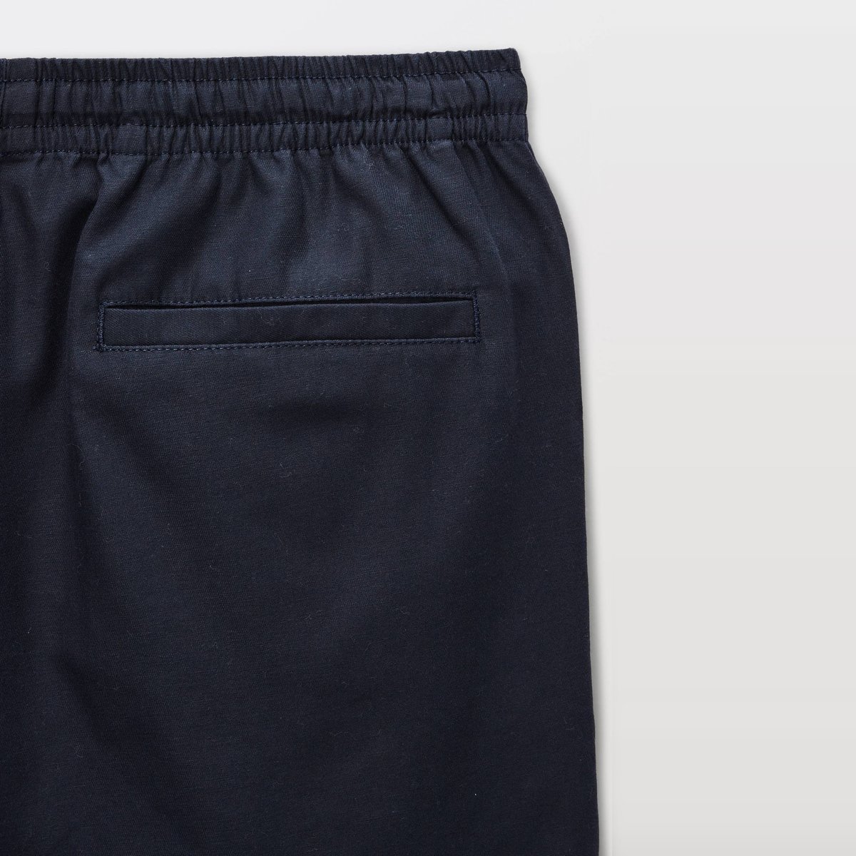 Bermuda taille élastiquée en coton marine, MONOPRIX