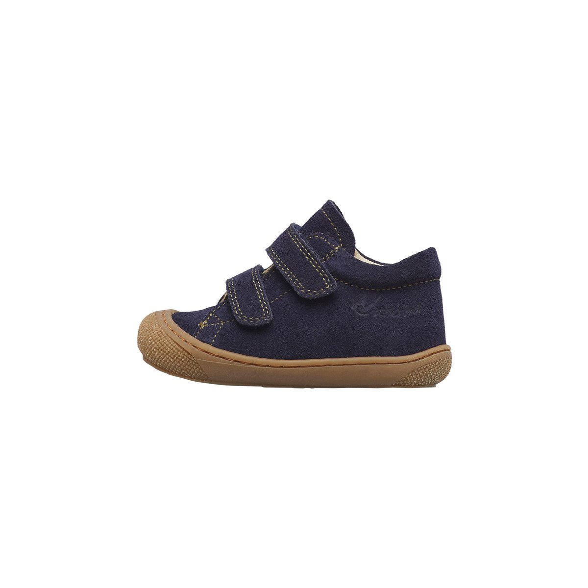 Chaussures premiers pas en suède COCOON VL bleu-blanc, NATURINO