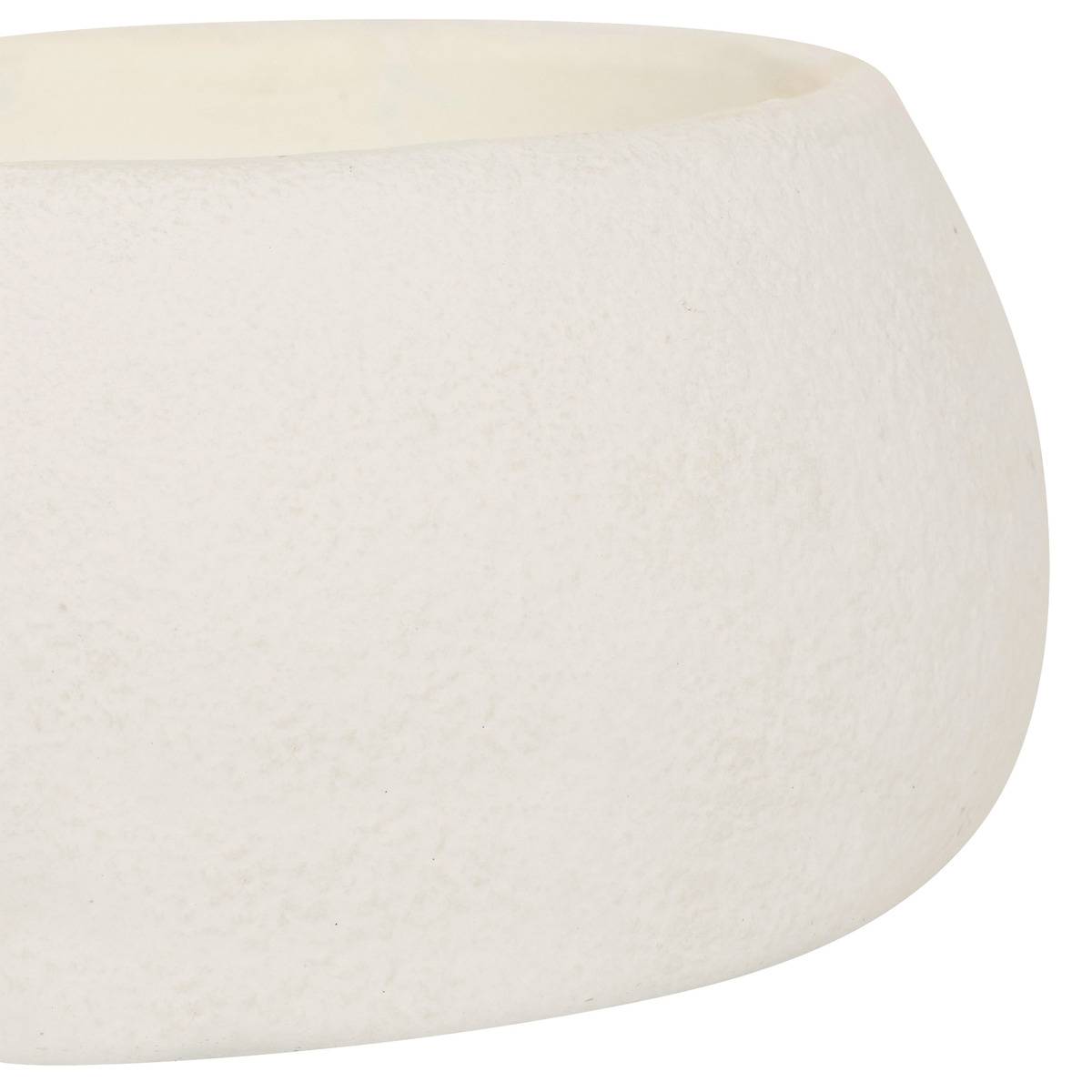 Bougie parfumée 2 mèches bois pot en ciment WONJ blanc chaud, ATMOSPHERA