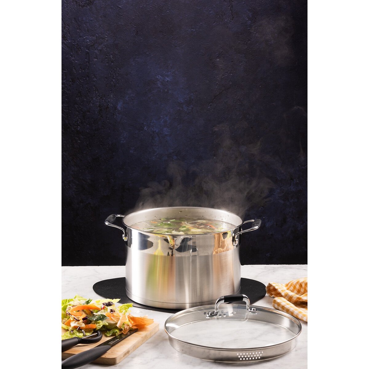 Select 26cm Stainless Steel Stock Pot black, VINERS