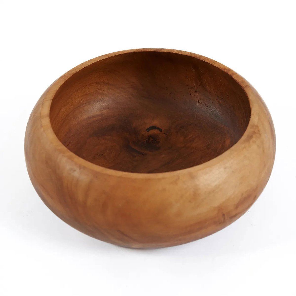 Coupe à fruits en bois de teck TEAK ROOT beige, BAZAR BIZAR