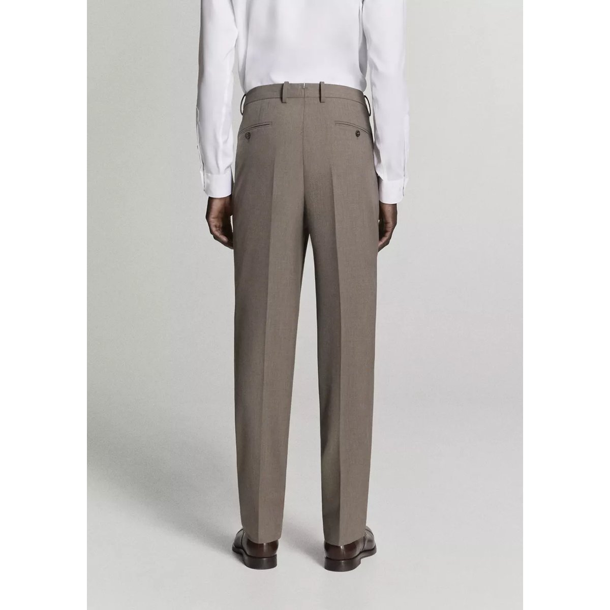 Pantalon de costume London regular-fit marron moyen, MANGO MAN