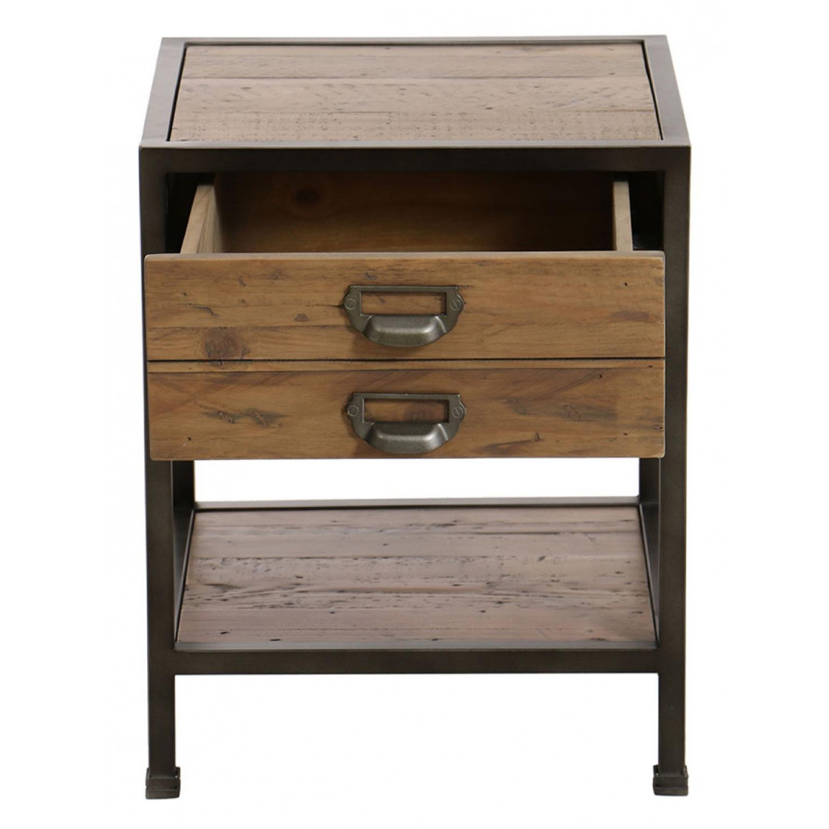 Table de chevet 1 tiroir - MANUFACTURE marron, INTERIOR'S
