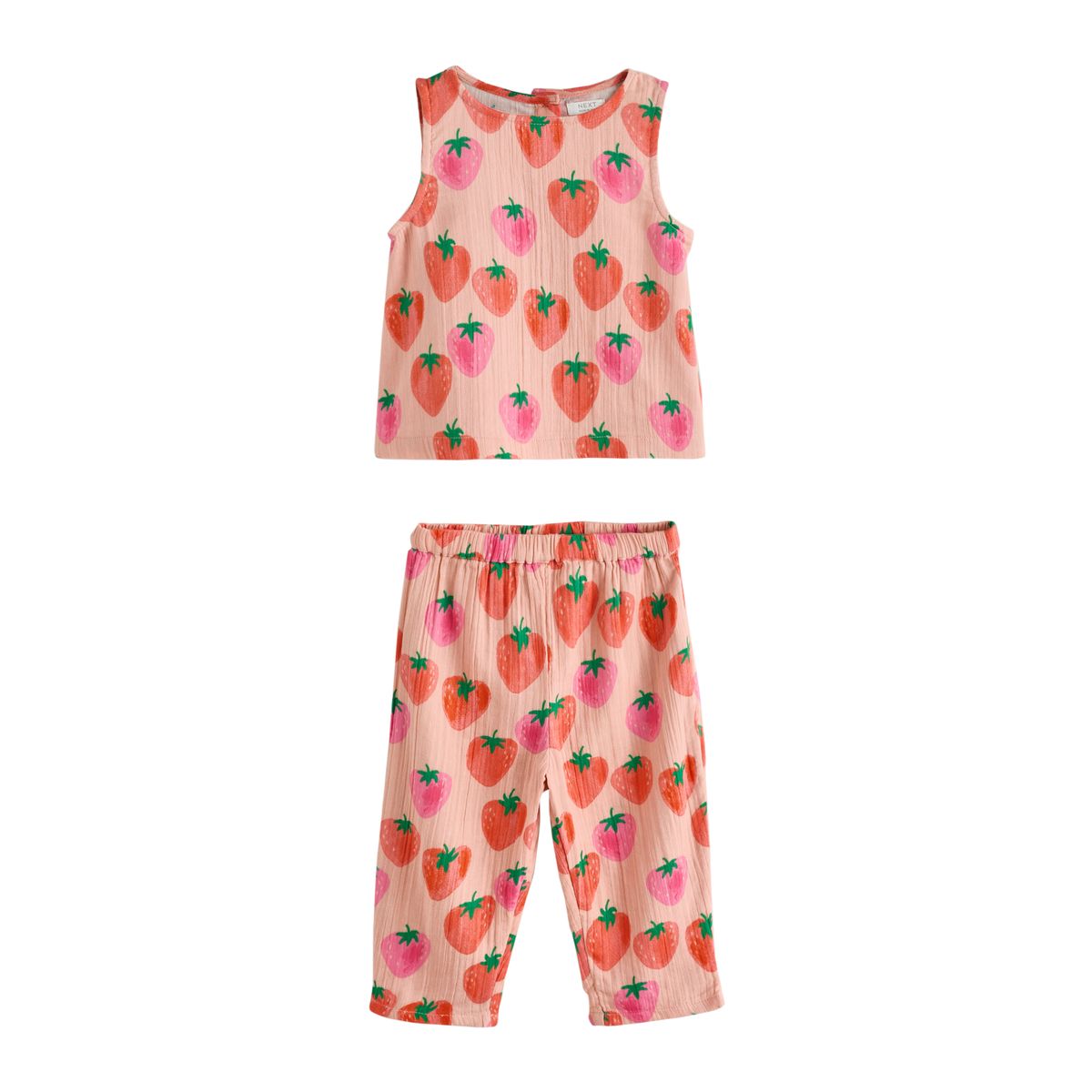 Ensemble haut et pantalon impression rose fraise, NEXT