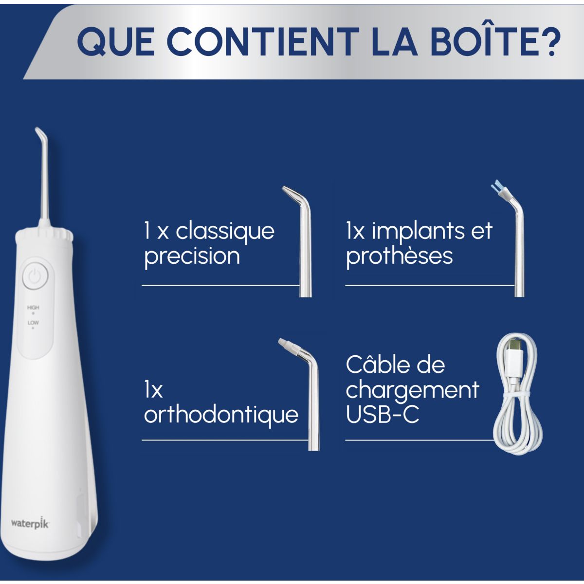 Hydropulseur Sans Fil New Plus WF-26 couleur unique, WATERPIK