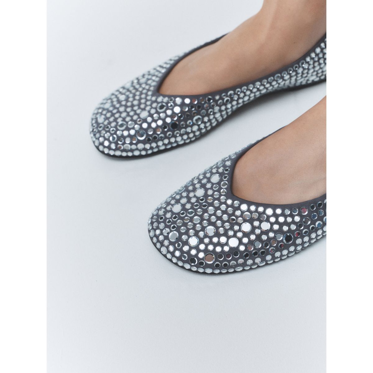 Ballerines à bout recourbé forever comfort® argent, NEXT