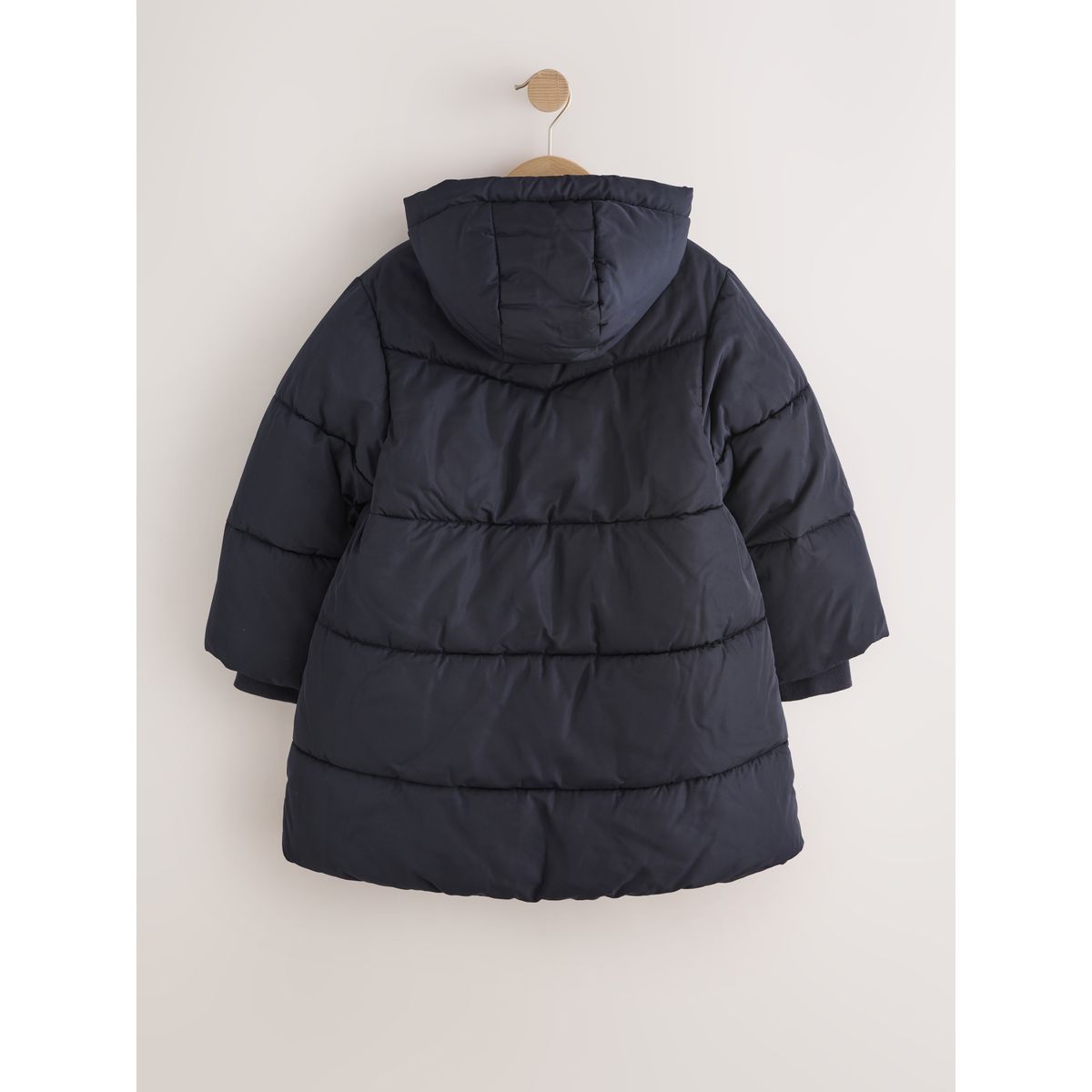 Manteau imperméable doublure imitation fourrure bleu marine, NEXT