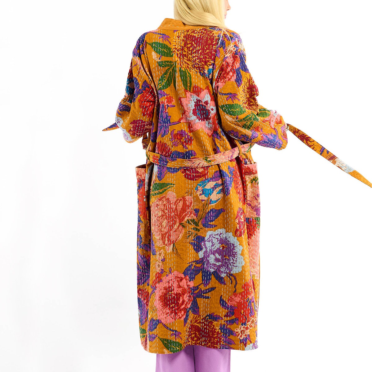 Kimono motif floral TOMMY jaune, WILD