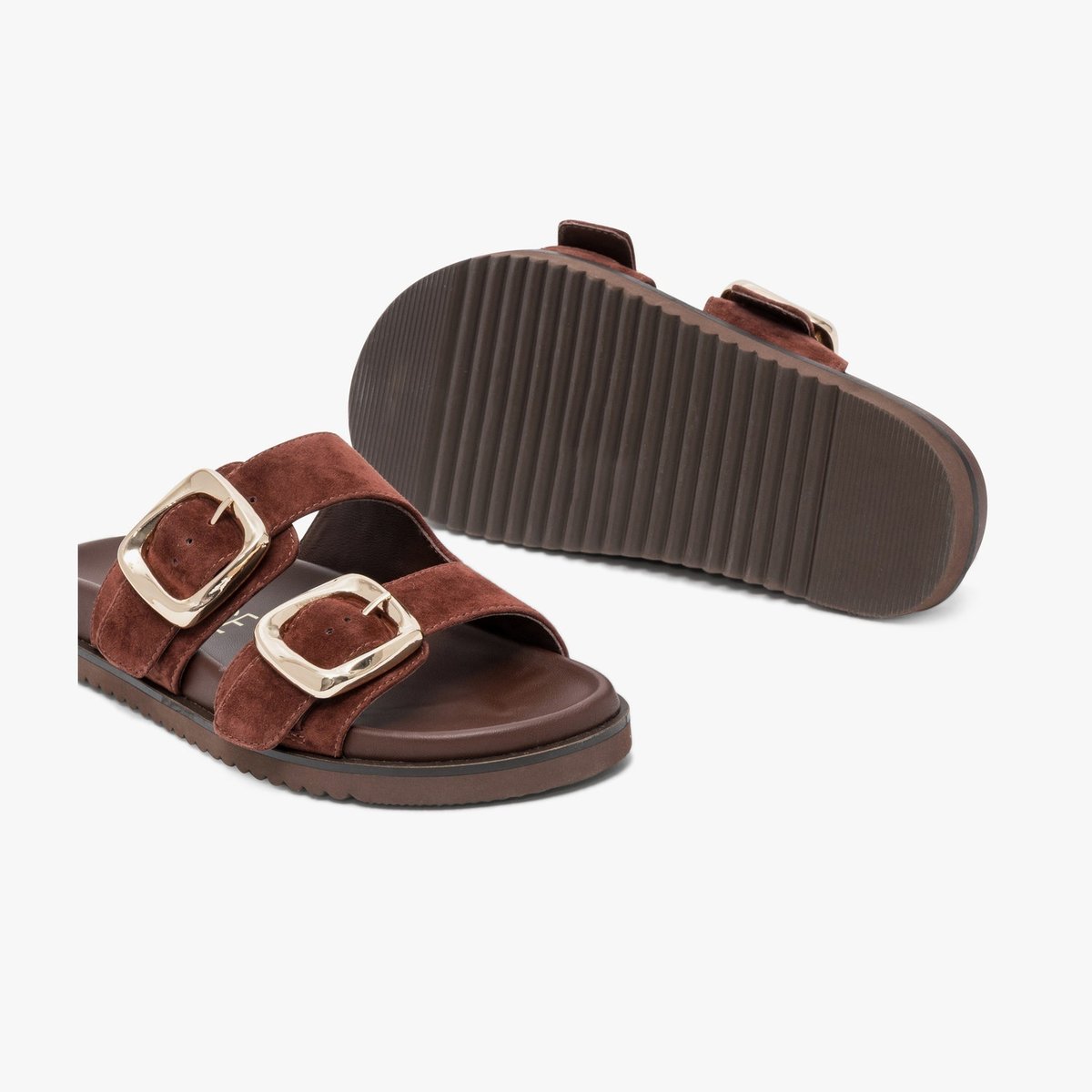 Mule en cuir YAELLE rouge bordeaux, BOCAGE