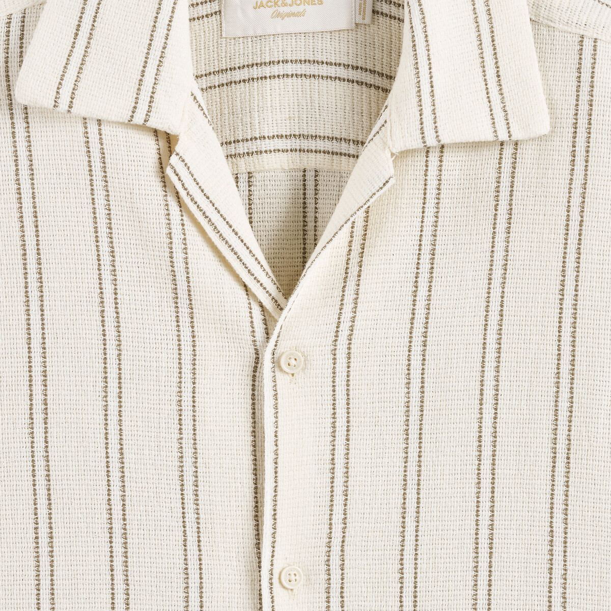 Camicia a righe crema, JACK & JONES