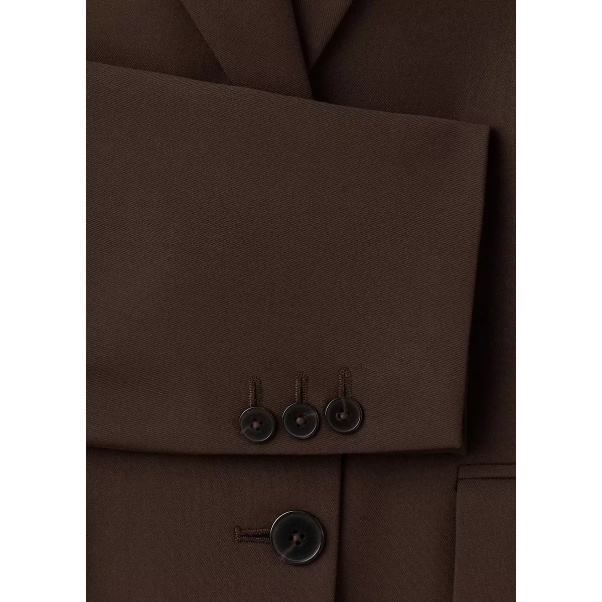 Veste droite avec poches à rabat marron, MANGO