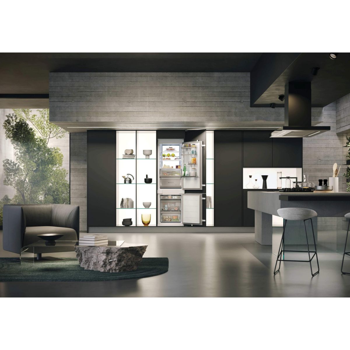 Réfrigérateur combiné encastrable HBW7518C couleur unique, HAIER