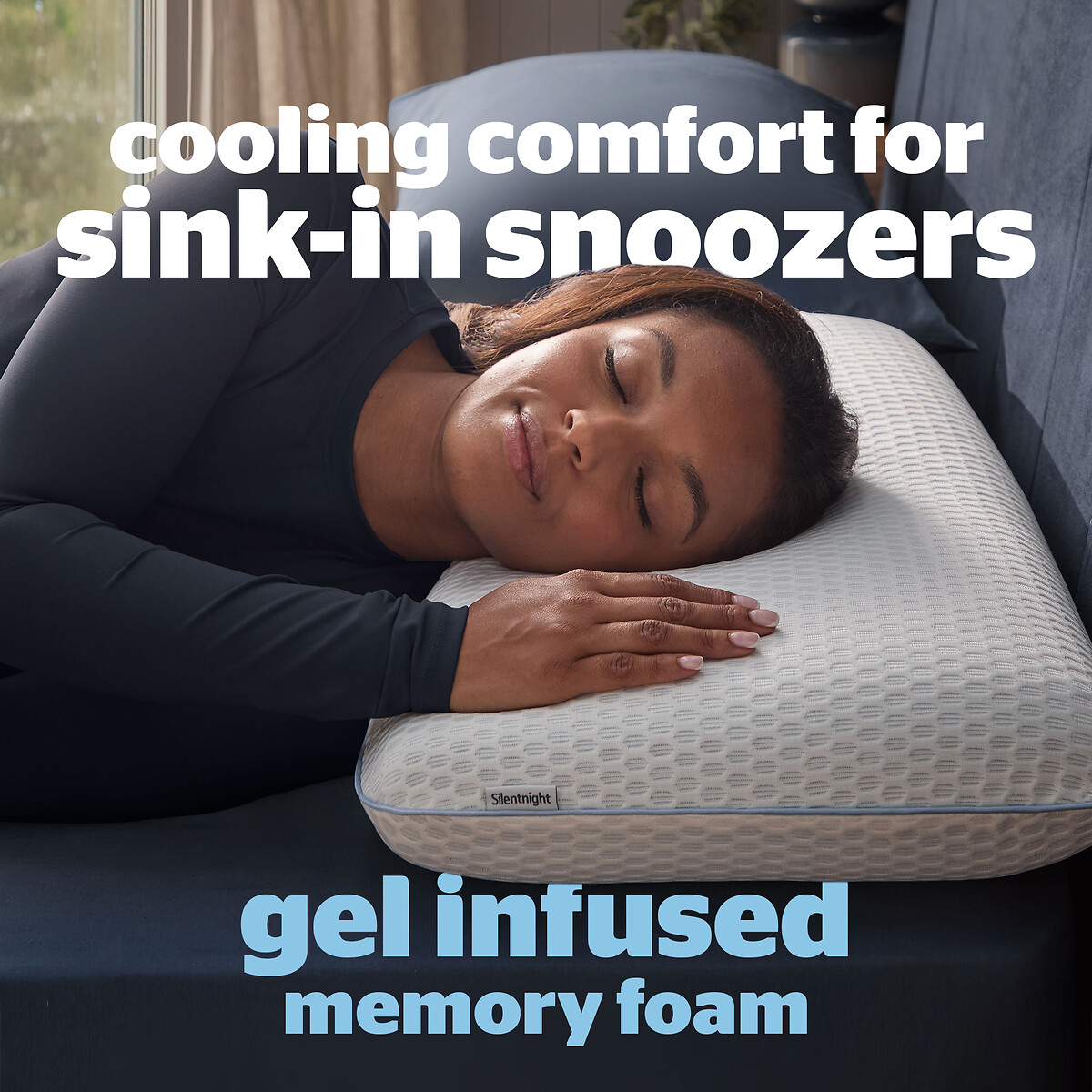 Impress Cooling Memory Foam Pillow white, SILENTNIGHT