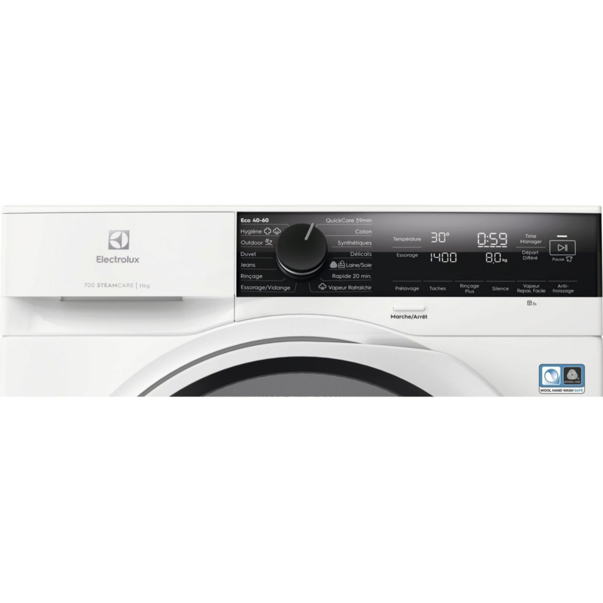 Lave linge hublot EW7FI1411DG - 11 kg - 1400 tr/min - Classe A - Moteur induction couleur unique, ELECTROLUX