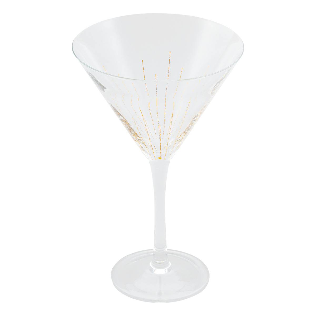 Lot de 2 verres à cocktail en verre LUNIS doré, ATMOSPHERA
