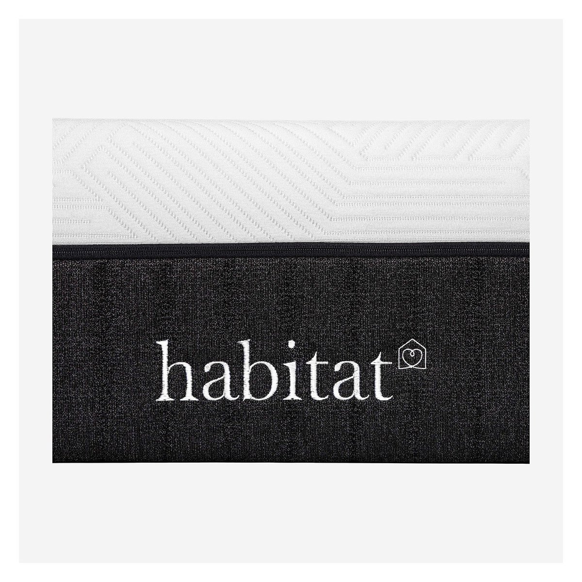Matelas hybride déhoussable ressorts ensachés et mousse à mémoire de forme HYBRIDE GENESE blanc, HABITAT