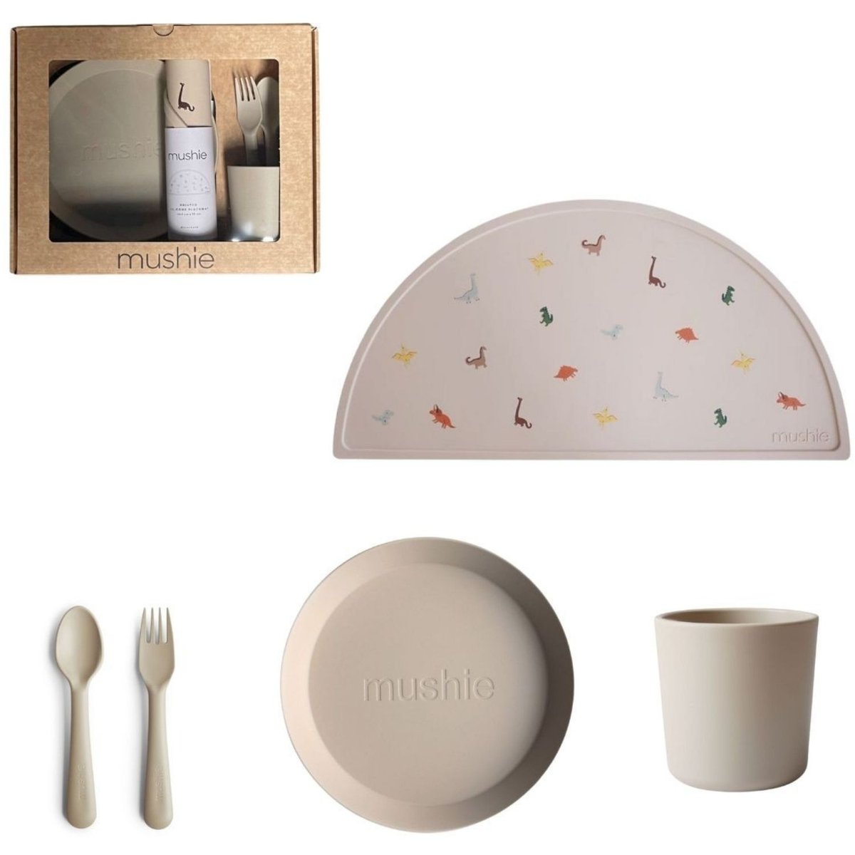 Coffret repas Round beige, MUSHIE