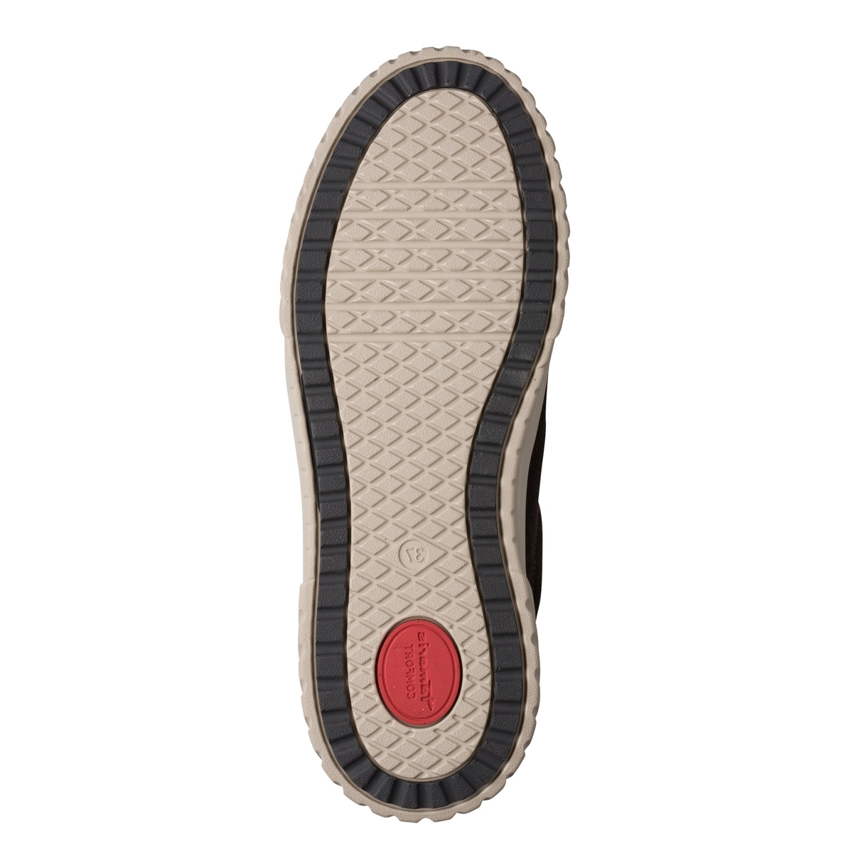 Basket talon bloc marron antilope combiné, TAMARIS