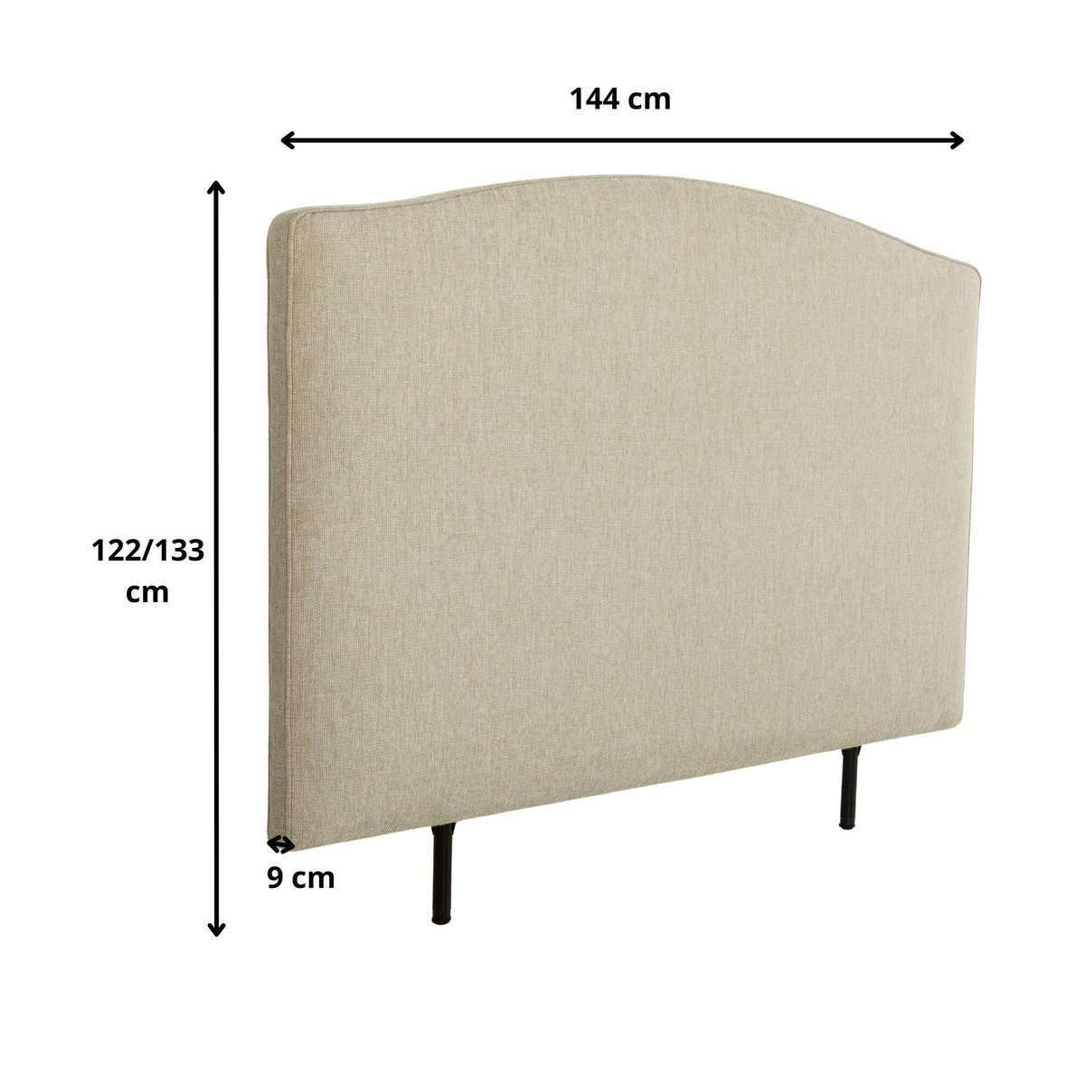 Tête de lit tissu - PENELOPE beige, CAMIF