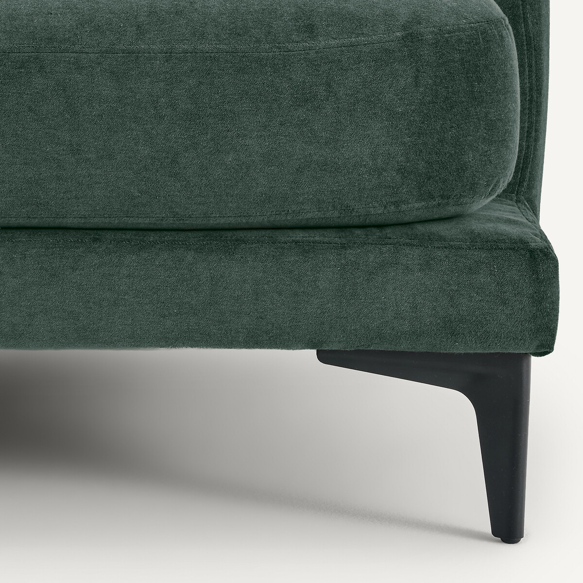 Canapé droit, 3 ou 4 places, en polyester mélangé, MODERNISTE vert sarcelle, EMMANUEL GALLINA X AM.PM
