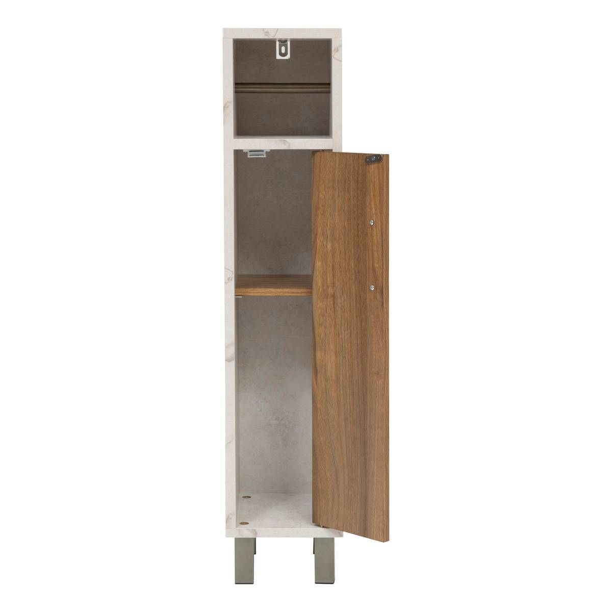 Dérouleur WC 1 porte effet marbre COME marron, 5FIVE SIMPLY SMART