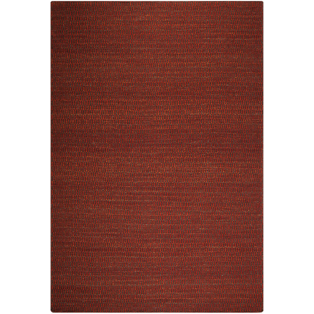 Tapis kilim fait main en laine motif faux uni rouge, UN AMOUR DE TAPIS