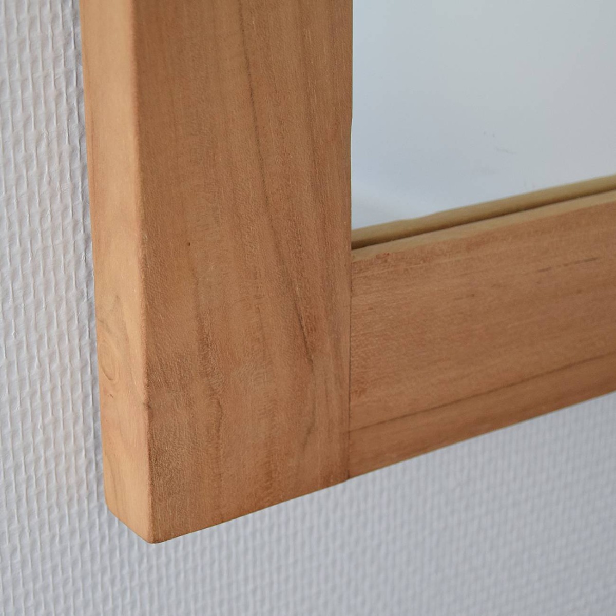 Miroir rectangulaire en teck massif 120 x 70 cm - LAZY naturel, WILDWATER