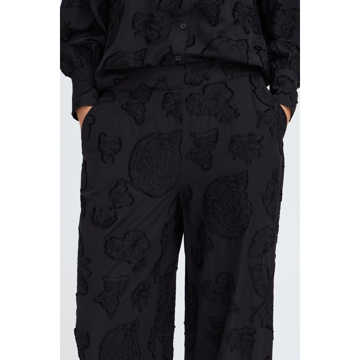 Pantalon décontracté noir meteorite, B.YOUNG