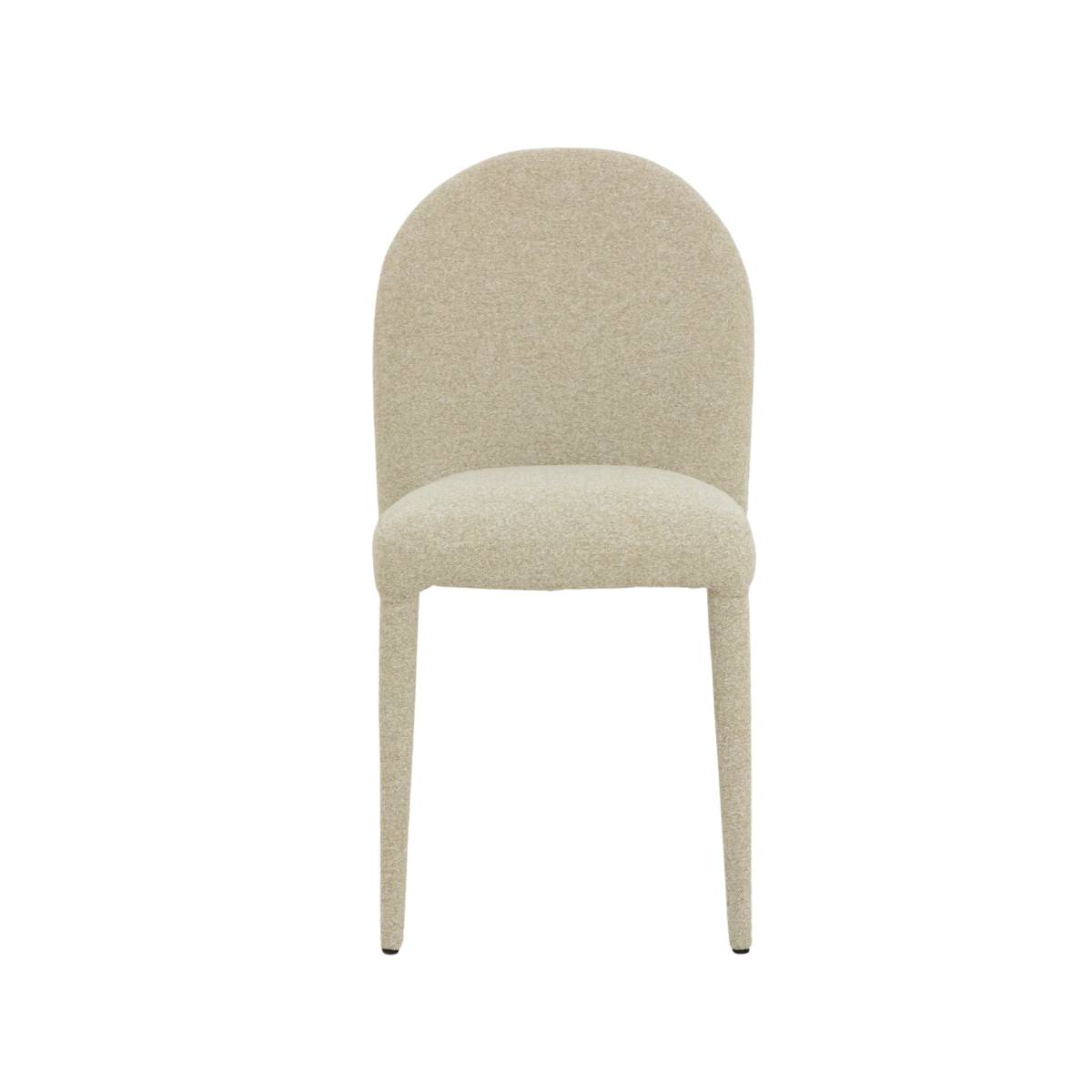 Lot de 2 chaises en tissu et métal DORIS beige, MADE IN MEUBLES 