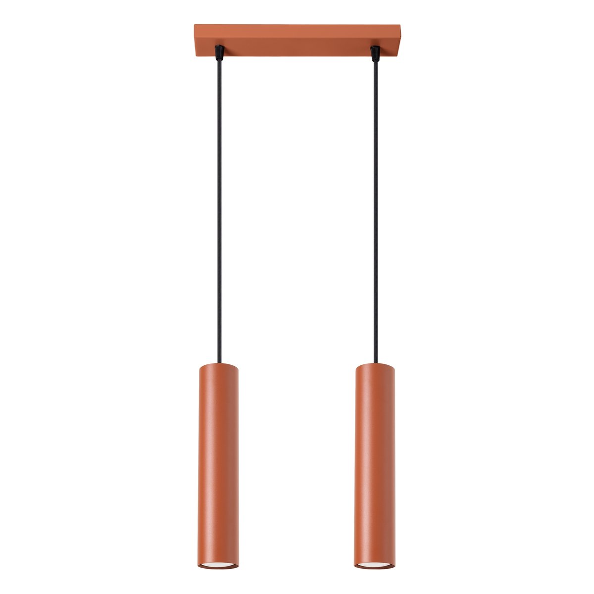 Suspension Acier Ocre Rouge GU10 2 Lagos rouge, EDEN