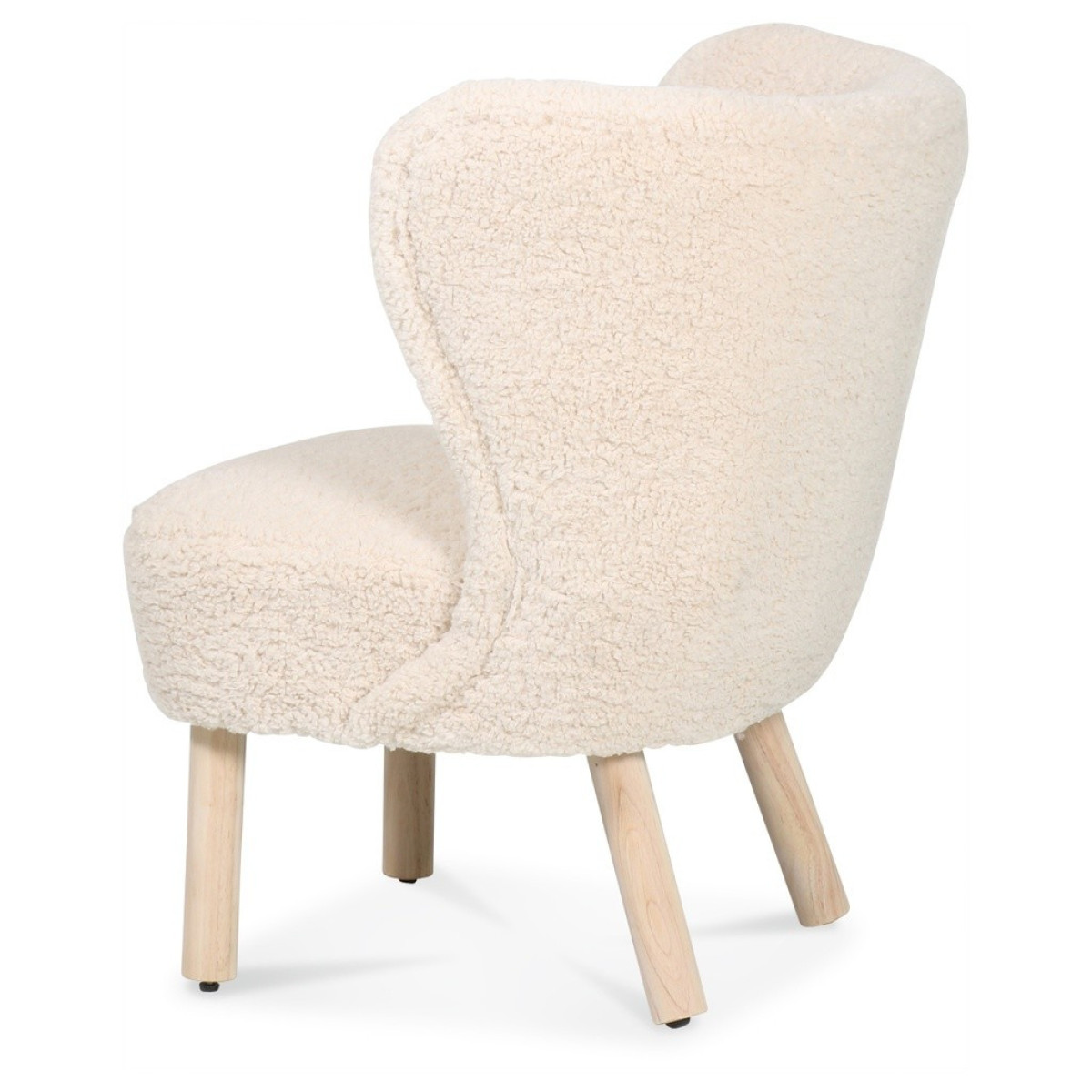 Fauteuil en tissu boucle - ALPES blanc, MATHI DESIGN