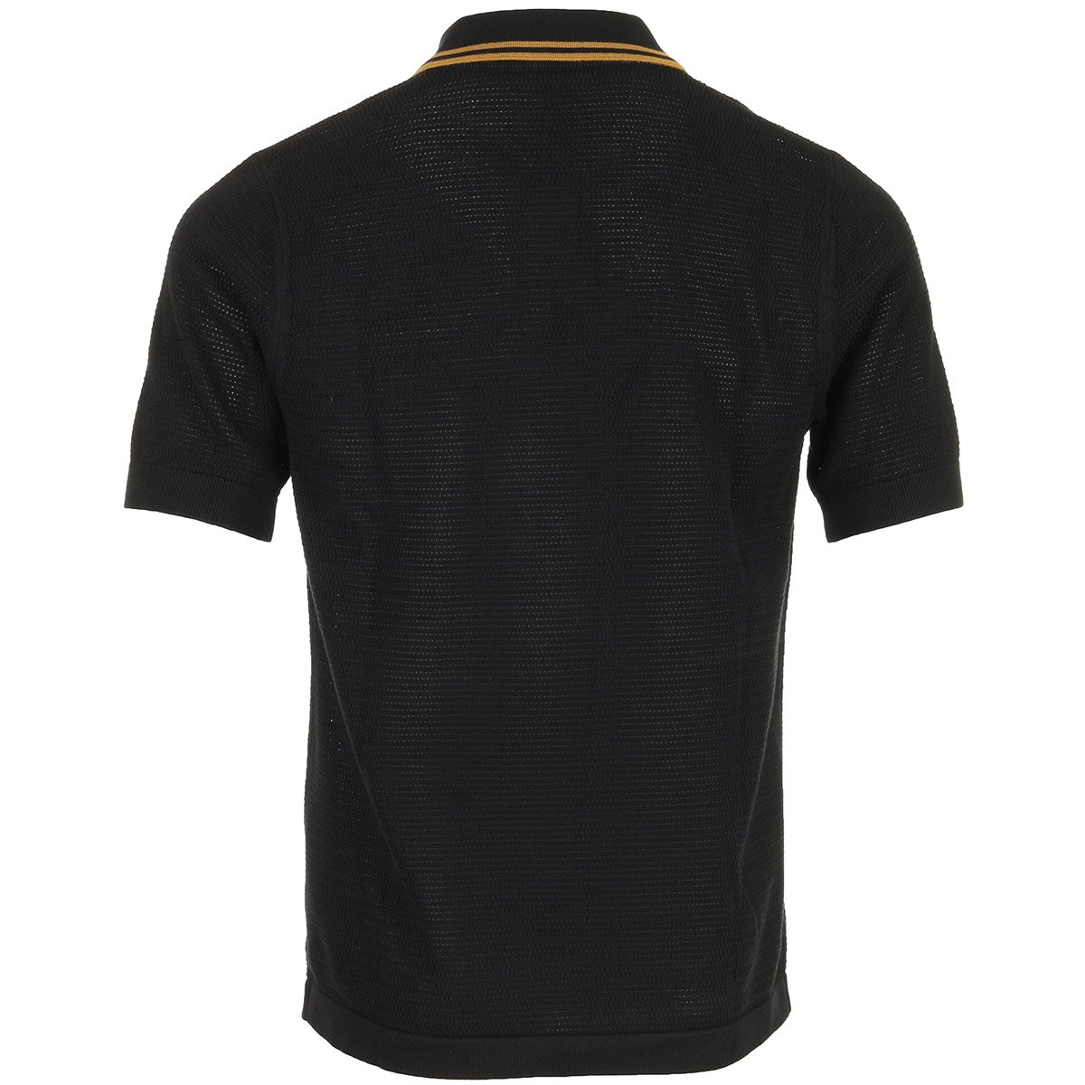 Polo POINTELLE KNITTED SHIRT black, FRED PERRY