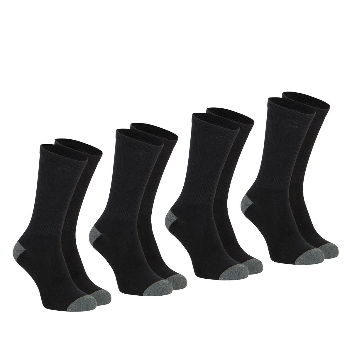 Set di 4 paia di calzini Ecopack Sport confezione nero + grigio chiné, ATHENA