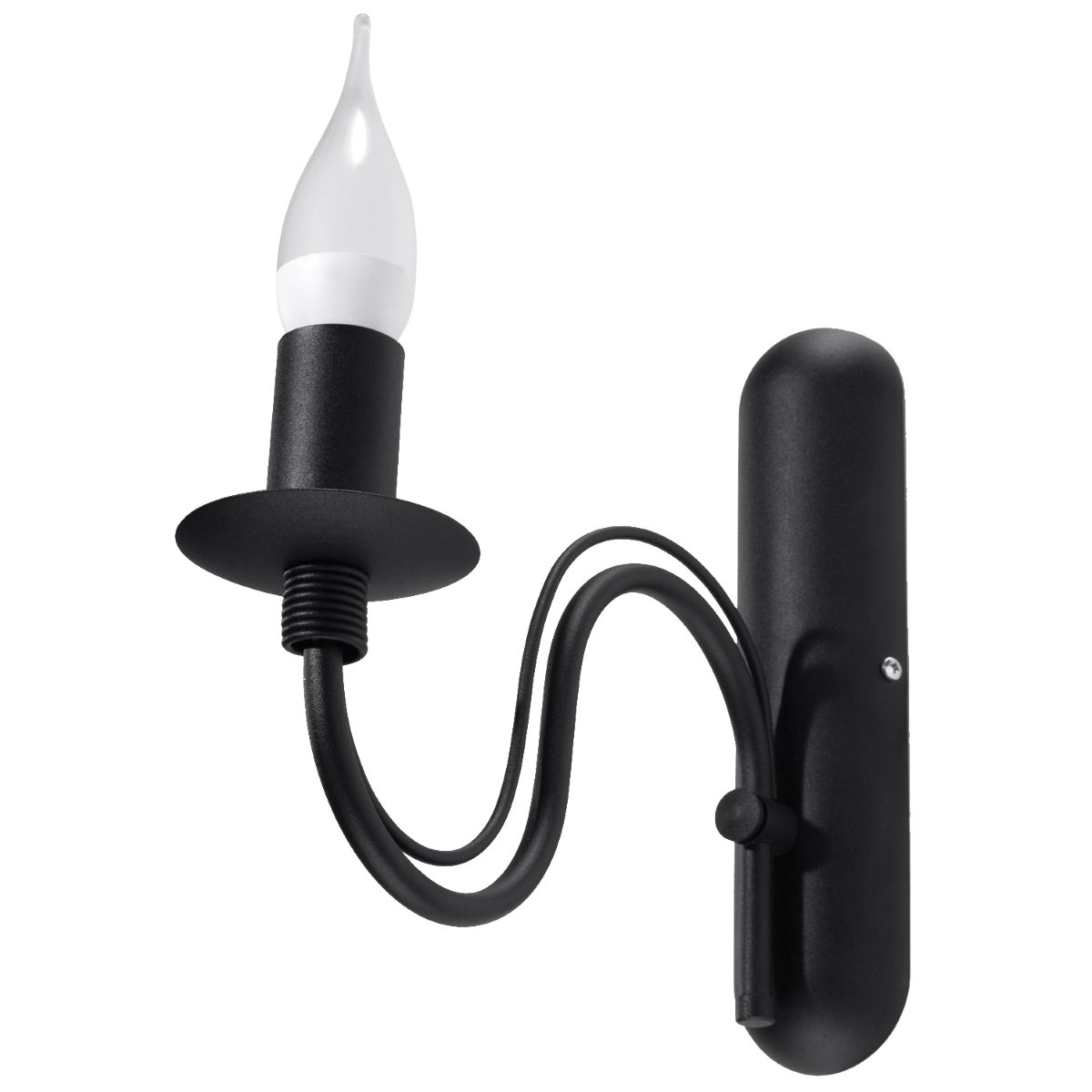 Applique Acier Noir E14 1 Minerwa noir, EDEN