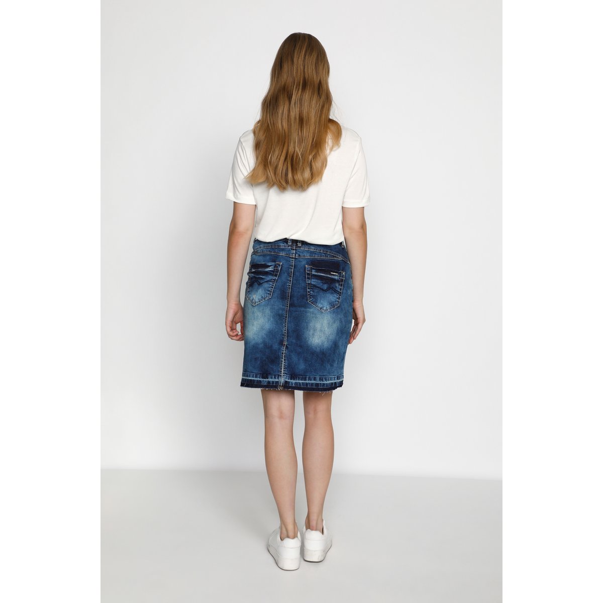 Skirt bleu rich blue denim, CREAM